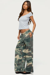 Allen Camo Wide Leg Joggers
