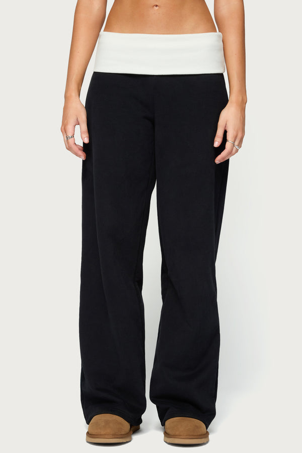 Idha Contrast Foldover Baggy Joggers view 2