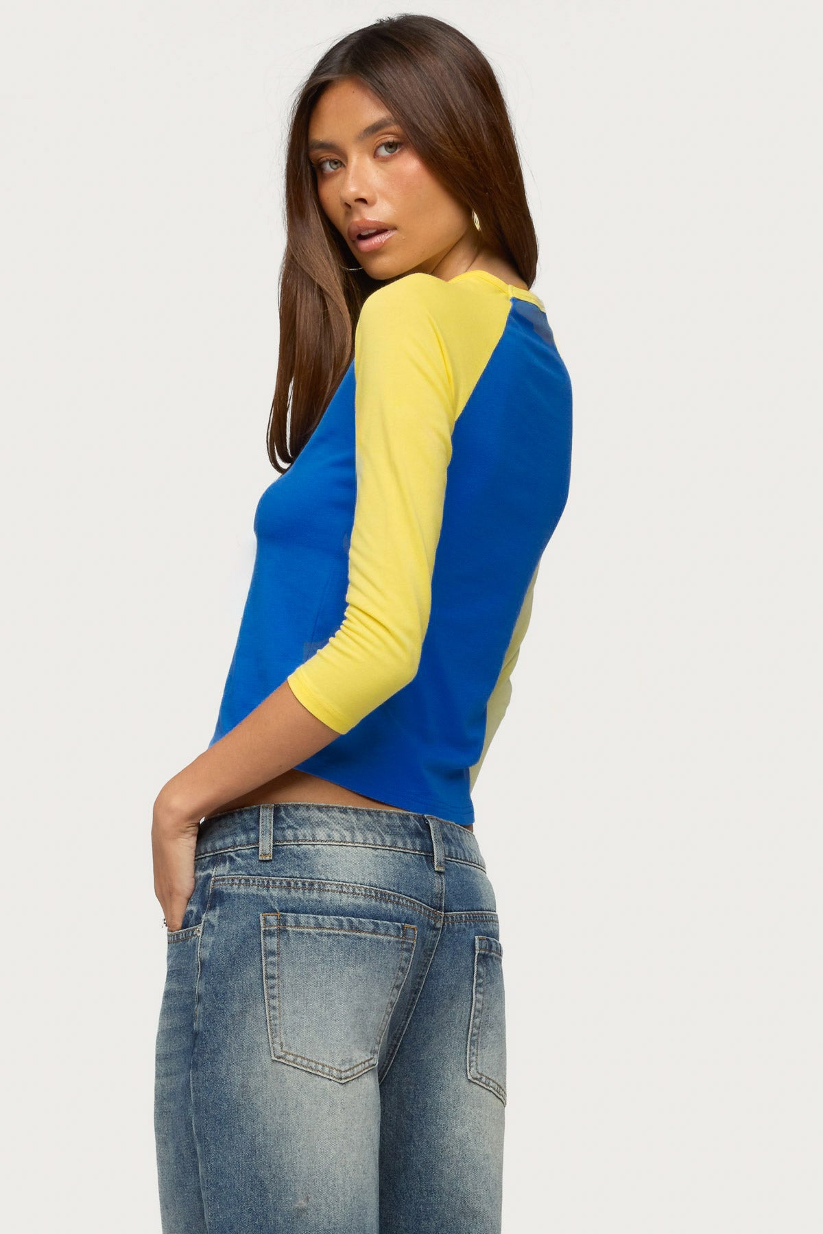 Emana Contrast Raglan Top