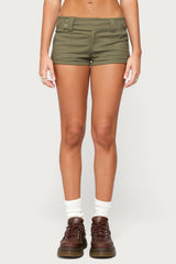 Darsy Faux Leather Micro Shorts