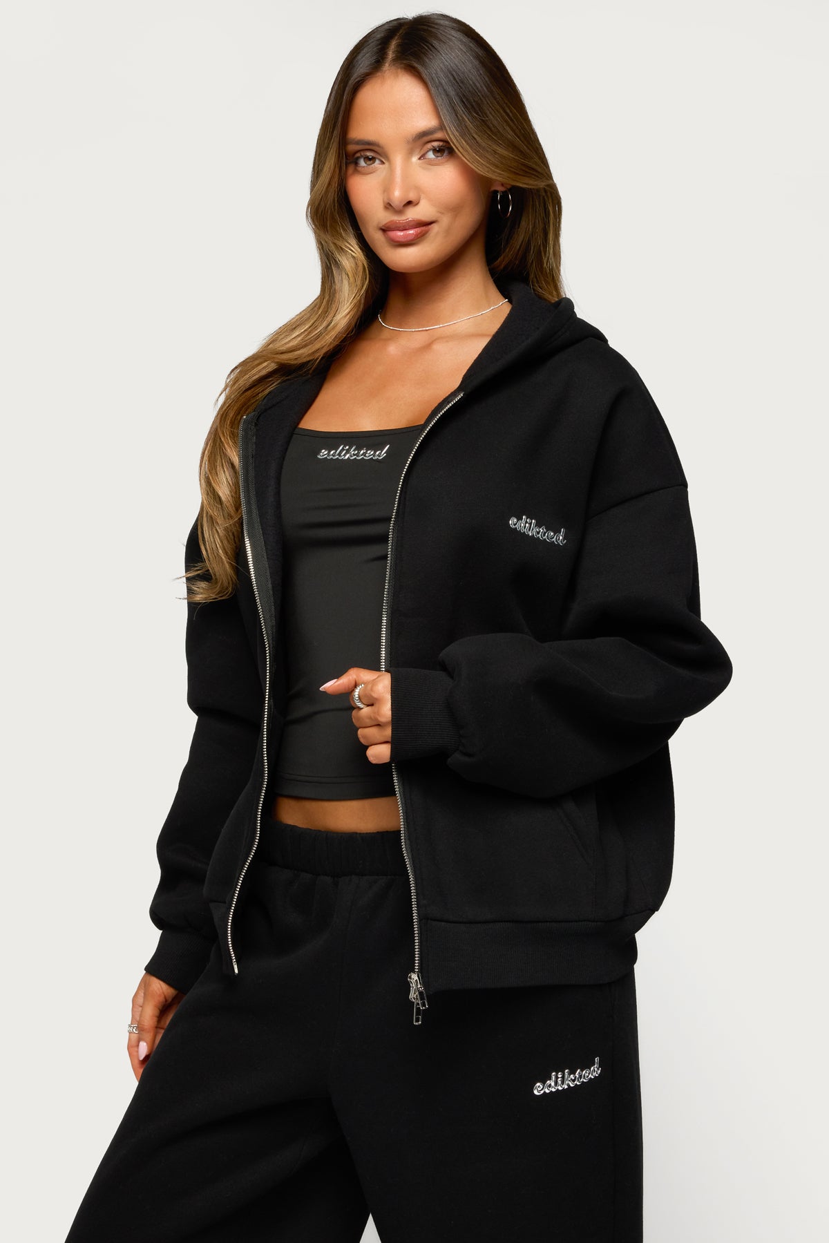 Edikted Diva Zip Up Hoodie