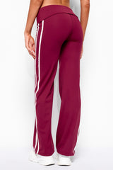 Anica Stripey Mid Rise Foldover Trousers