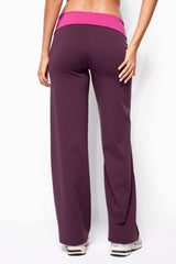 Dayna Contrast Foldover Straight Leg Trousers