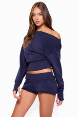 Hennie Off Shoulder Sweatshirt