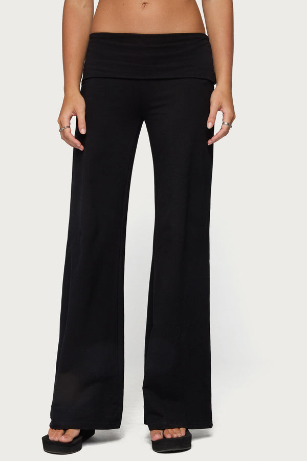 Angel Energy Sequin Foldover Trousers