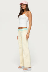 Clioh Contrast Waist Joggers