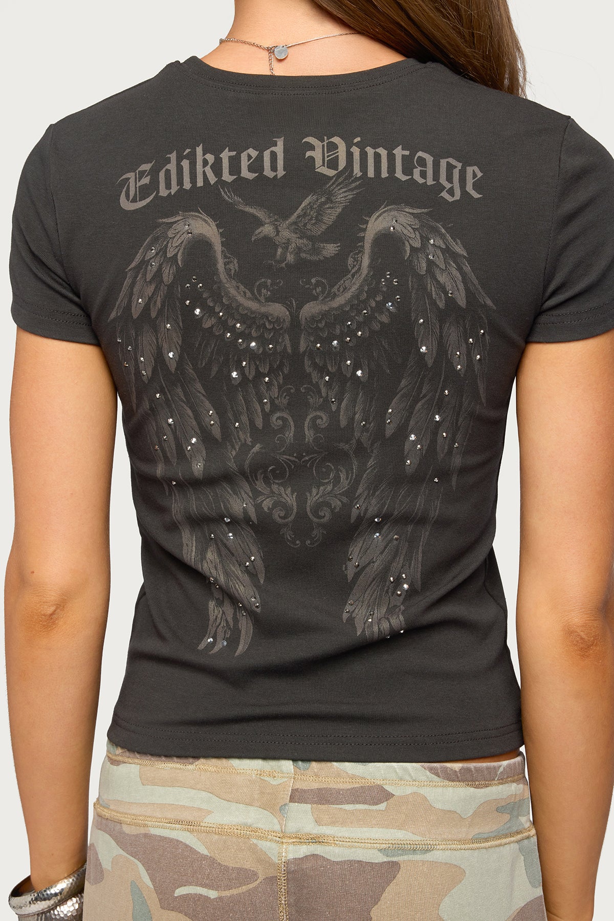 Edikted Vintage Studded T Shirt