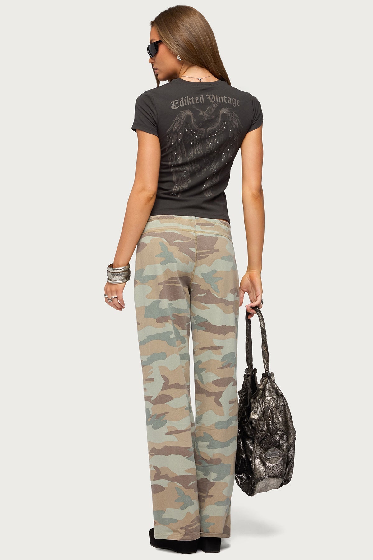 Edikted Vintage Studded T Shirt