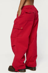 Paskal Twill Baggy Parachute Trousers