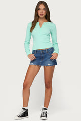 Nylah Distressed Denim Skort