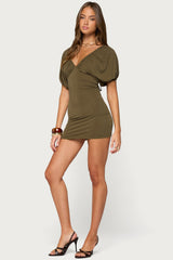 Heloise Puff Sleeve Mini Dress