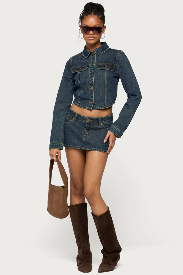 Dayla Denim Micro Skort