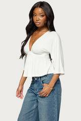 Kleoh V Neck Babydoll Top
