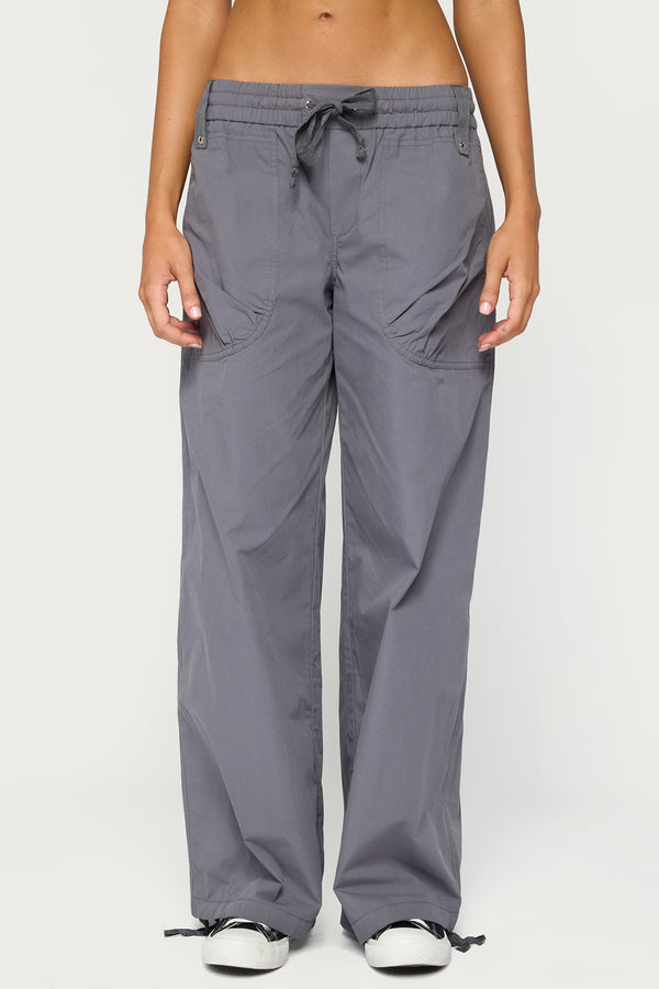 Kathleen Oversized Cotton Cargo Trousers