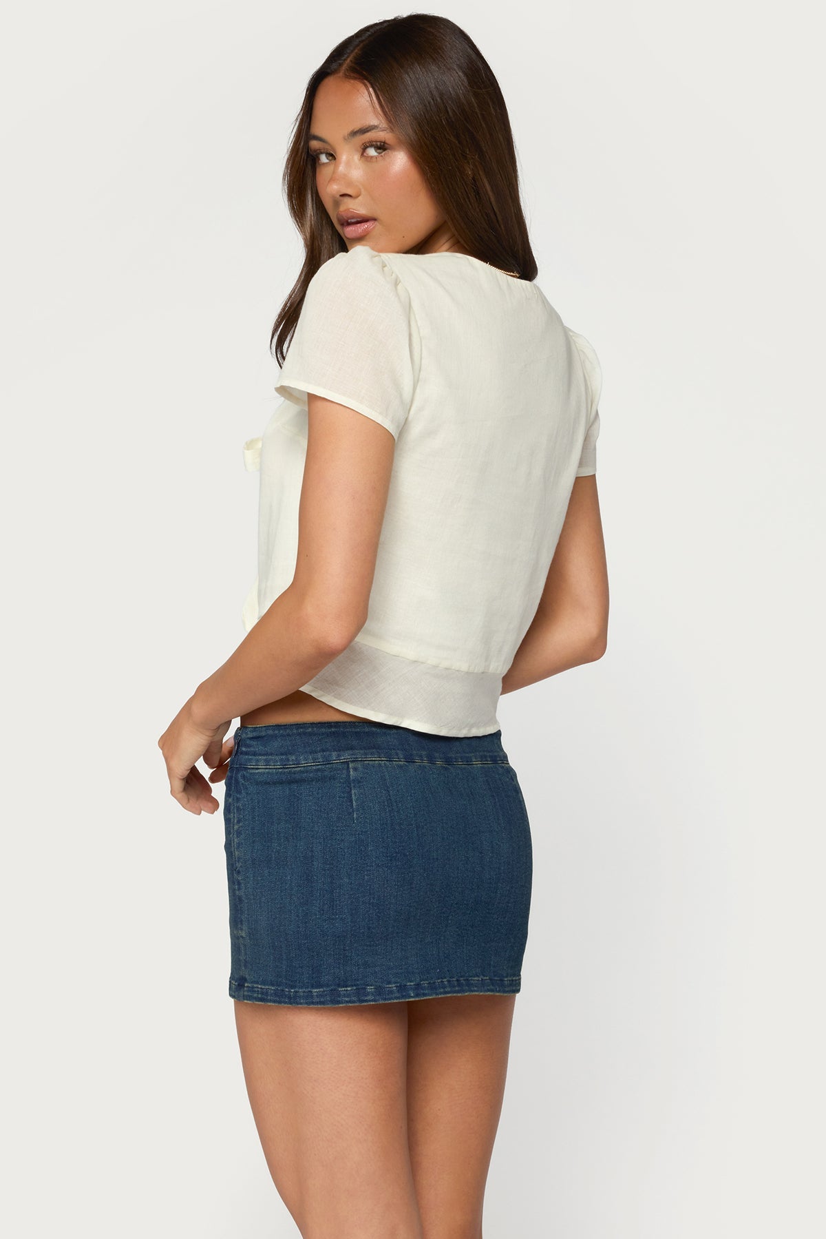 Rhorie Cotton Button Up Top