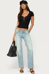Aino Crochet Ribbed Top