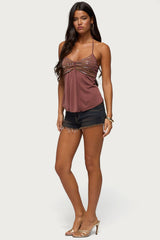 Ivana Studded Halter Top