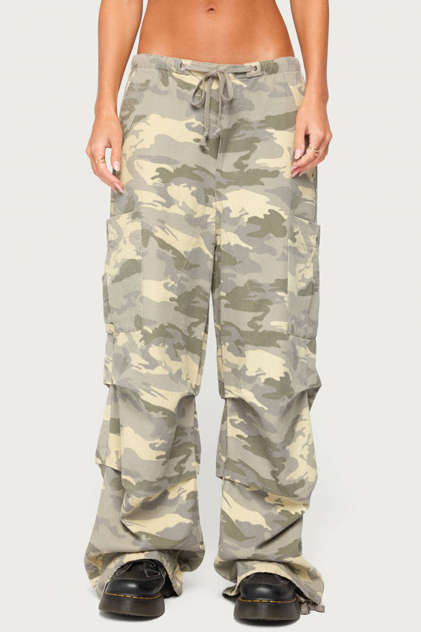 Emzi Baggy Cotton Cargo Trousers
