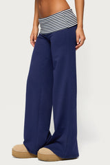 Maci Striped Foldover Trousers