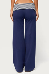 Maci Striped Foldover Trousers