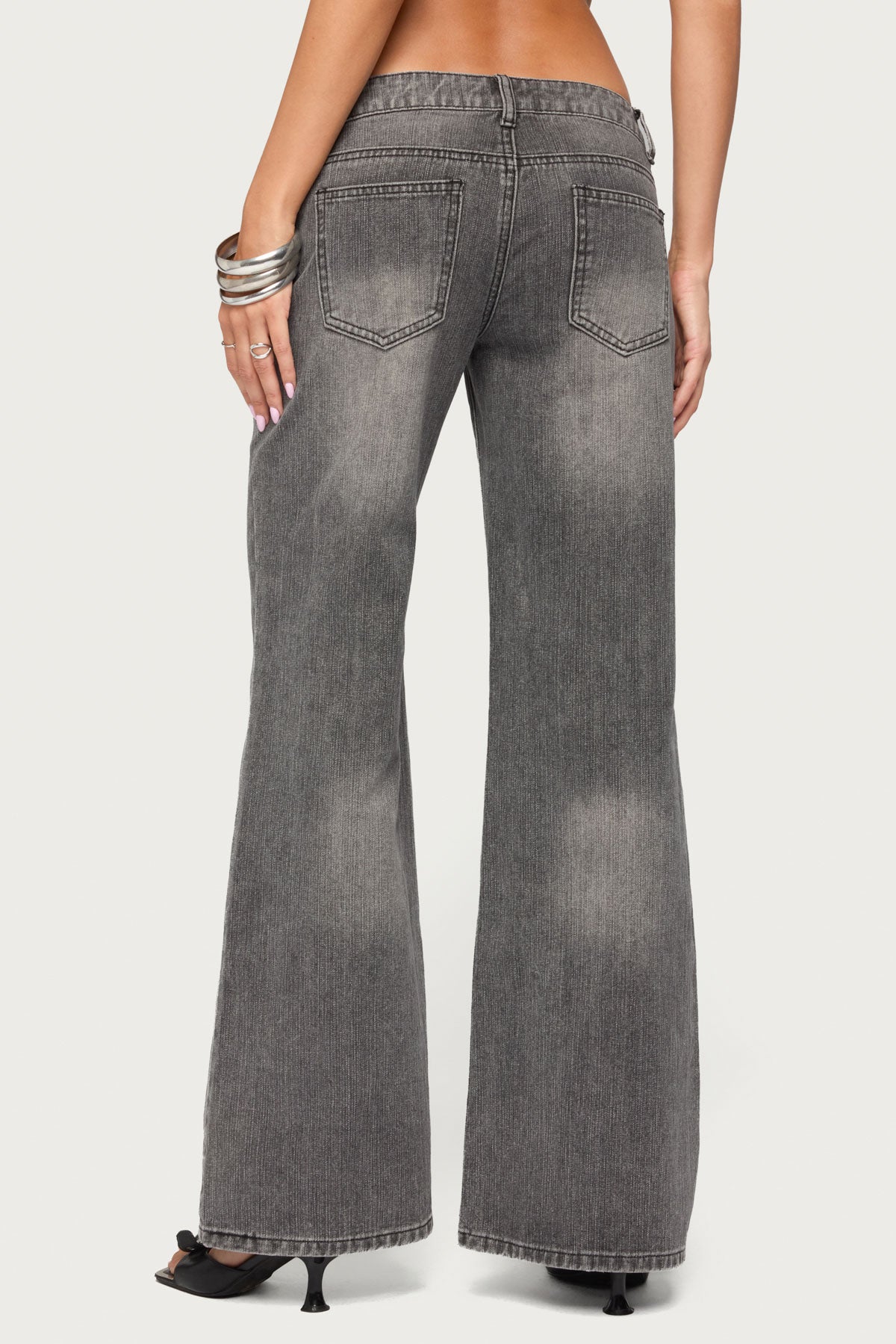 Uliz Sequin Low Rise Bootcut Jeans
