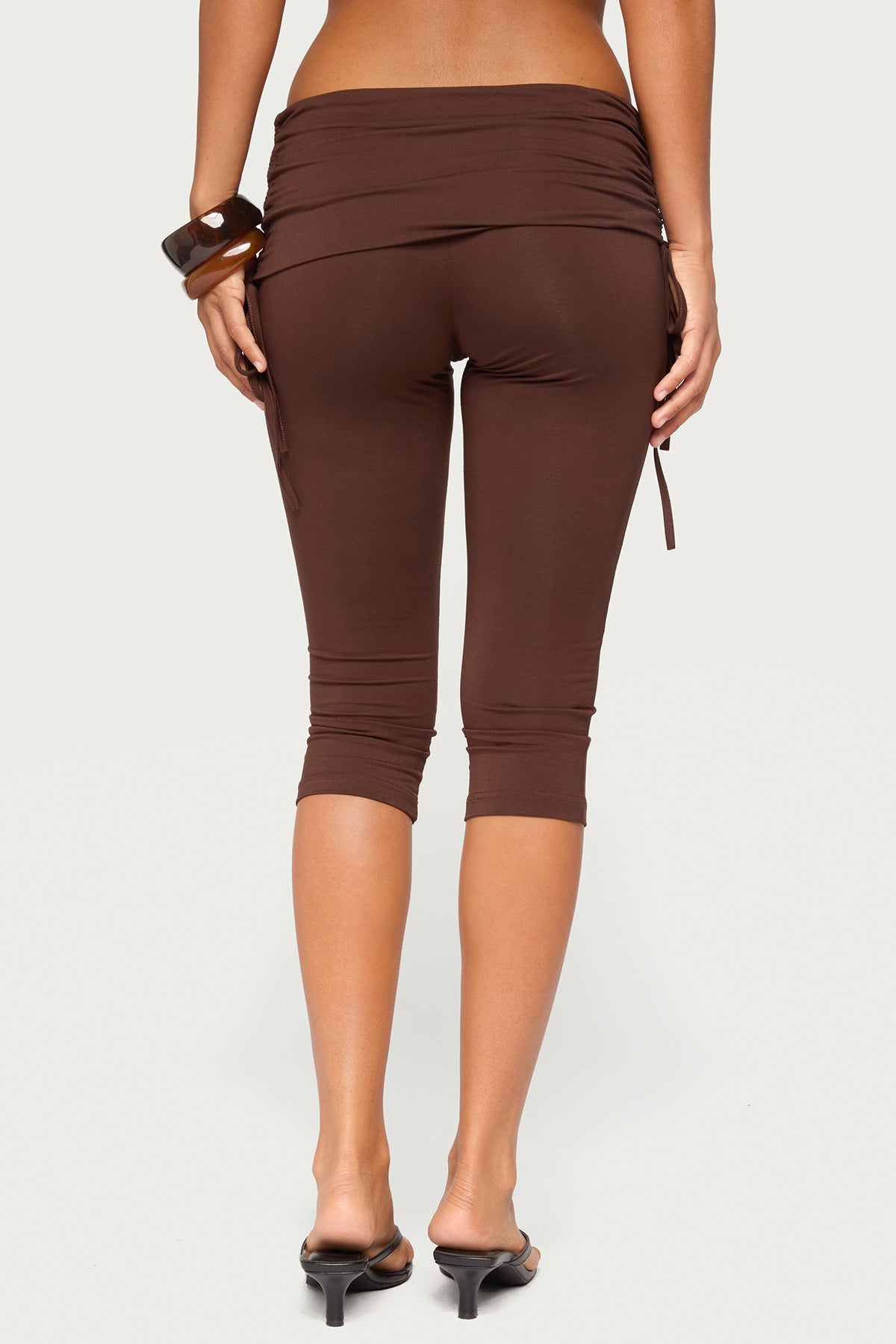Bardi Drawstring Foldover Capri Trousers