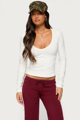 Feva V Neck Long Sleeve Top