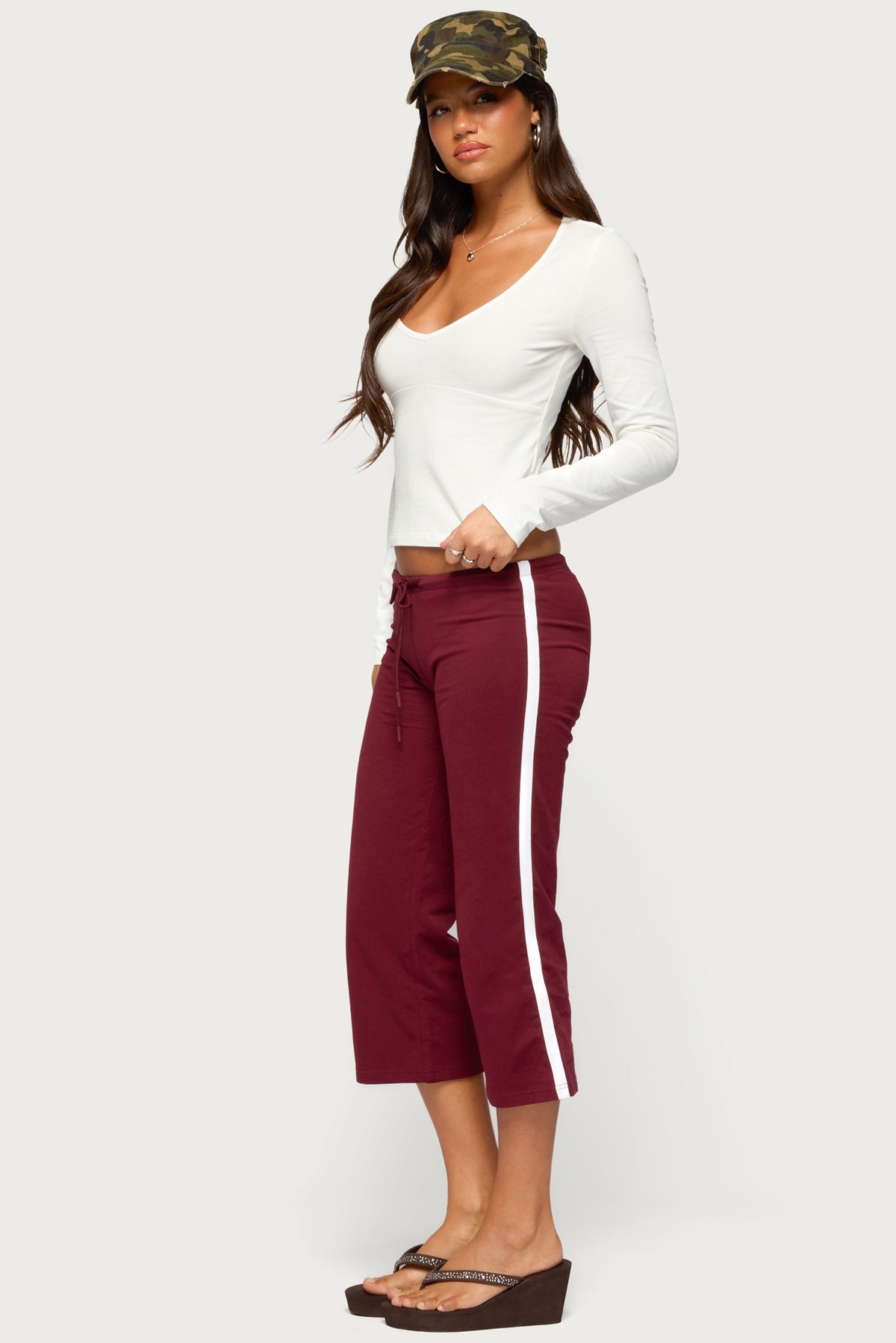 Feva V Neck Long Sleeve Top