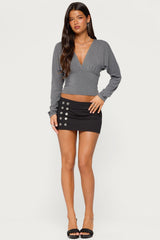 Zaela Button Mini Skort