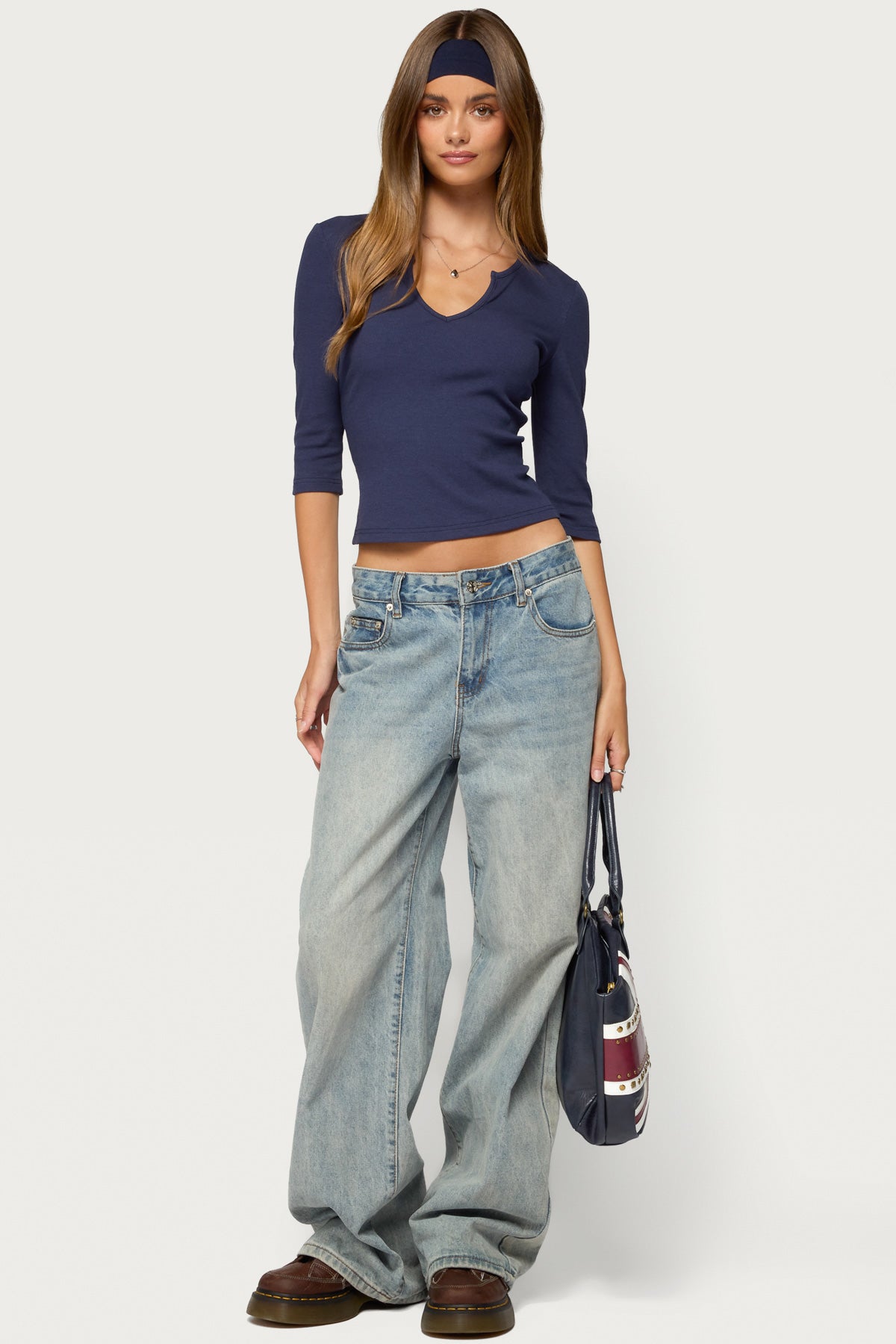 Quila Ribbed Three-Quarter Sleeve Top