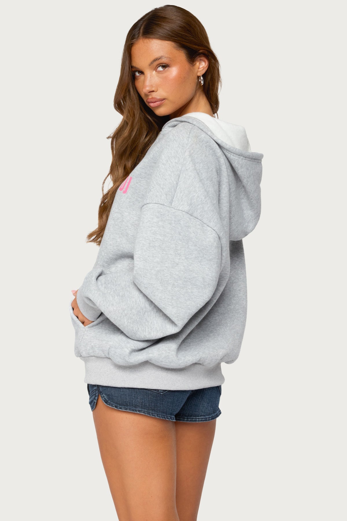 DJ Lover Zip Up Oversized Hoodie