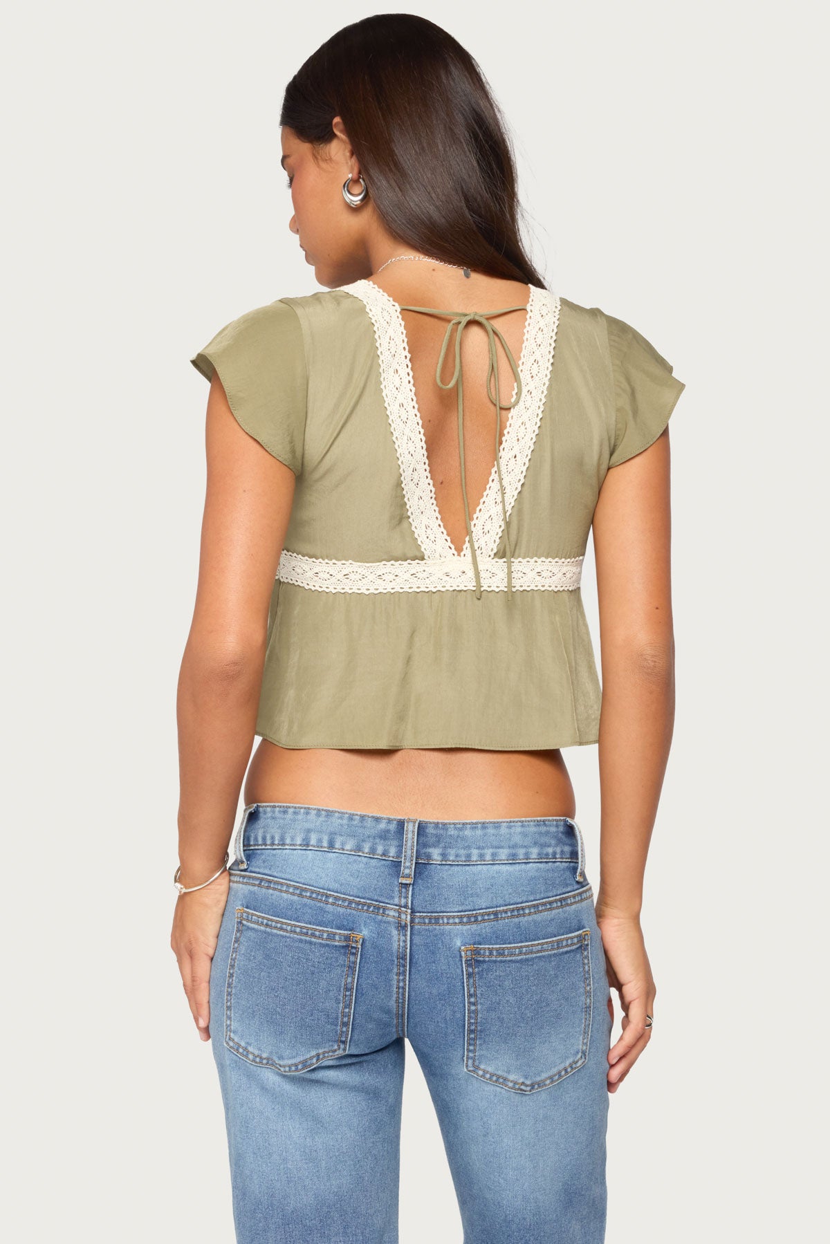 Kaela Lacey Flutter Sleeve Top