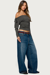 Celie Off Shoulder Tie Top