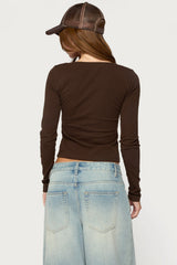 Saela Lacey Long Sleeve Top