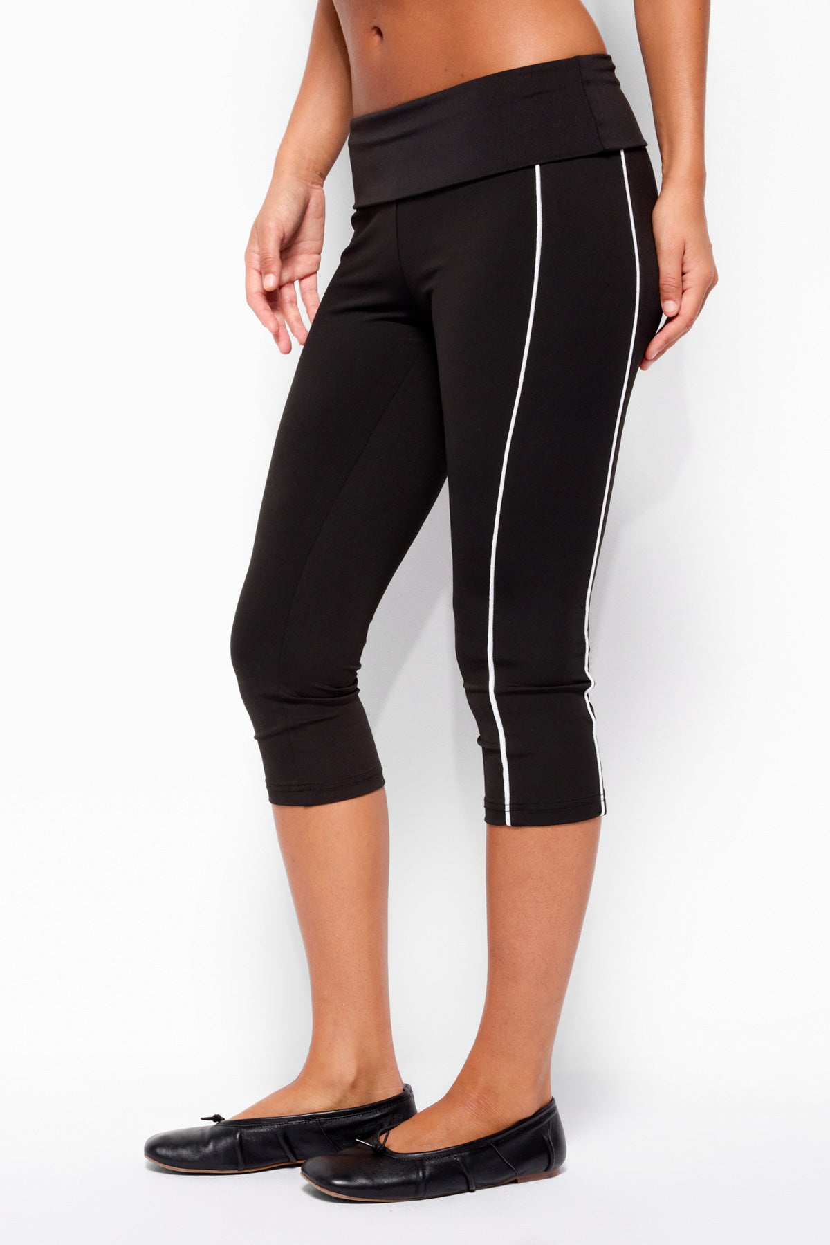 Ulay Stripey Foldover Capri Trousers