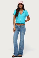 Daisi Short Sleeve Hoodie Top