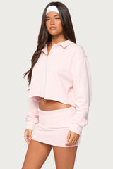 Cello Cropped Polo Sweatshirt