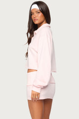 Cello Cropped Polo Sweatshirt