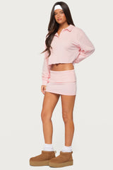 Cello Foldover Mini Skirt