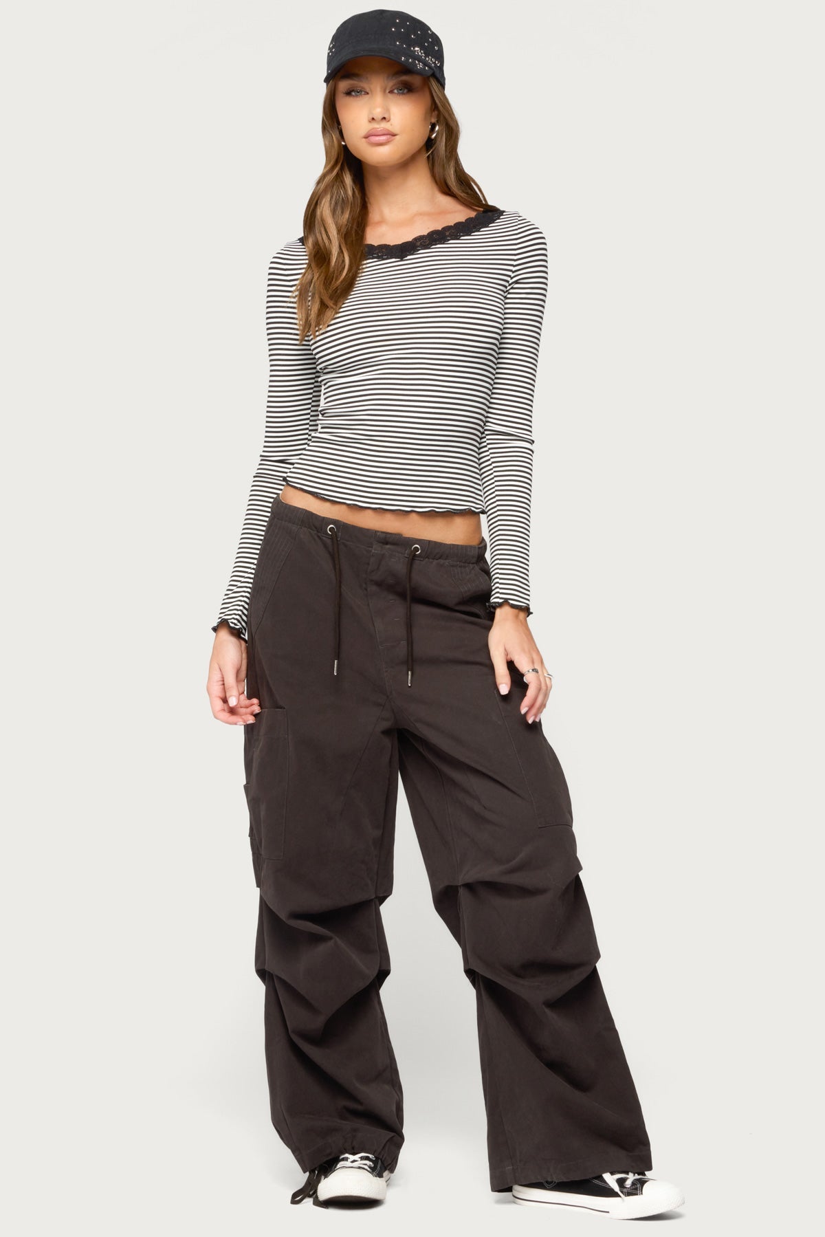 Jaela Lacey Striped Top