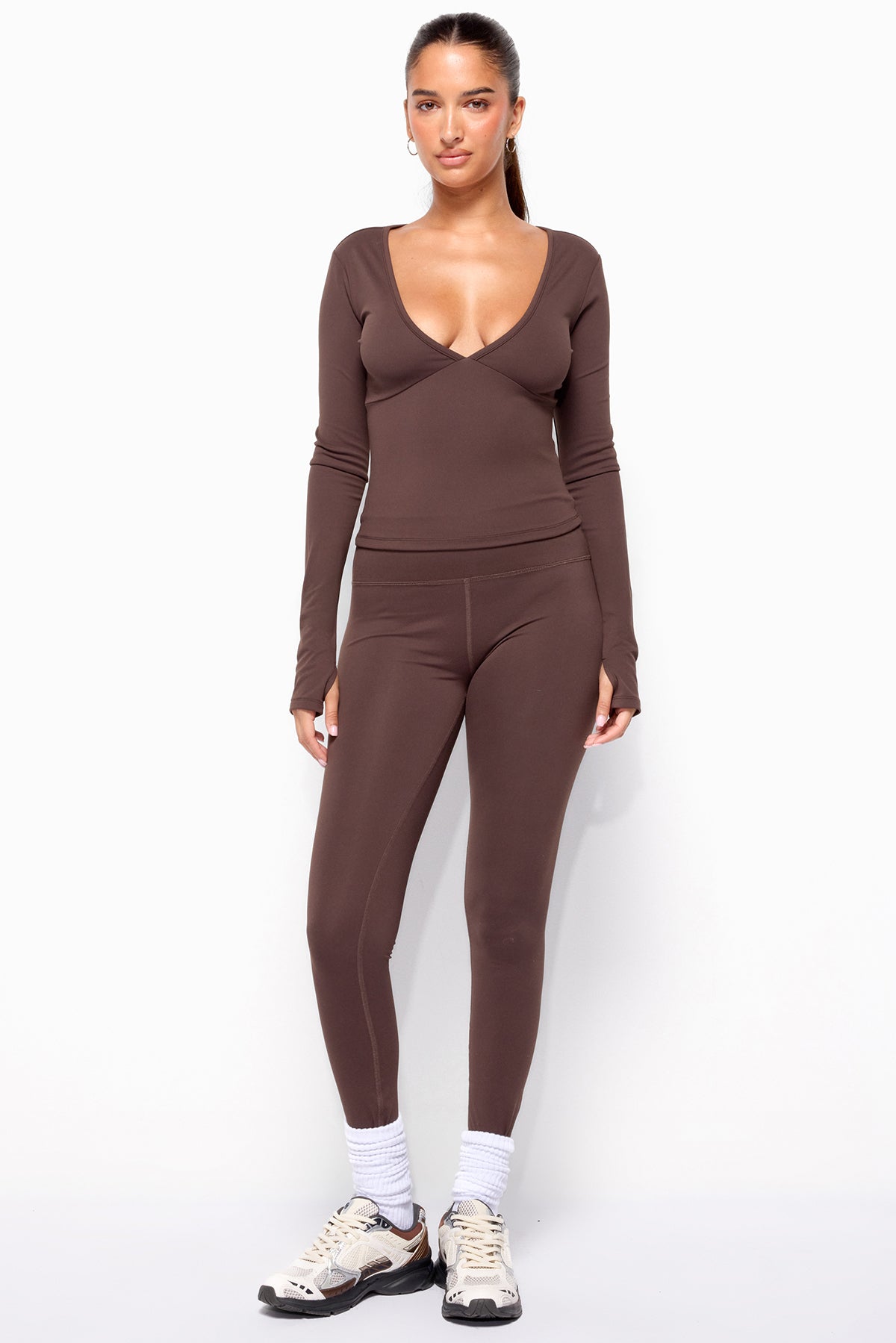 Seana Long Sleeve V Neck Top