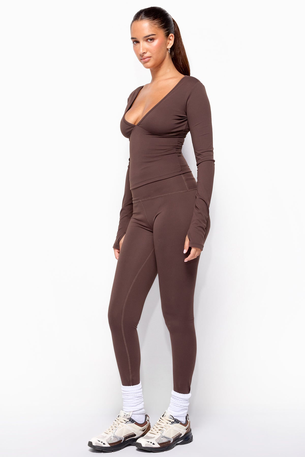 Seana Long Sleeve V Neck Top