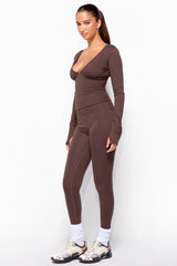Seana Long Sleeve V Neck Top