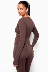 Seana Long Sleeve V Neck Top