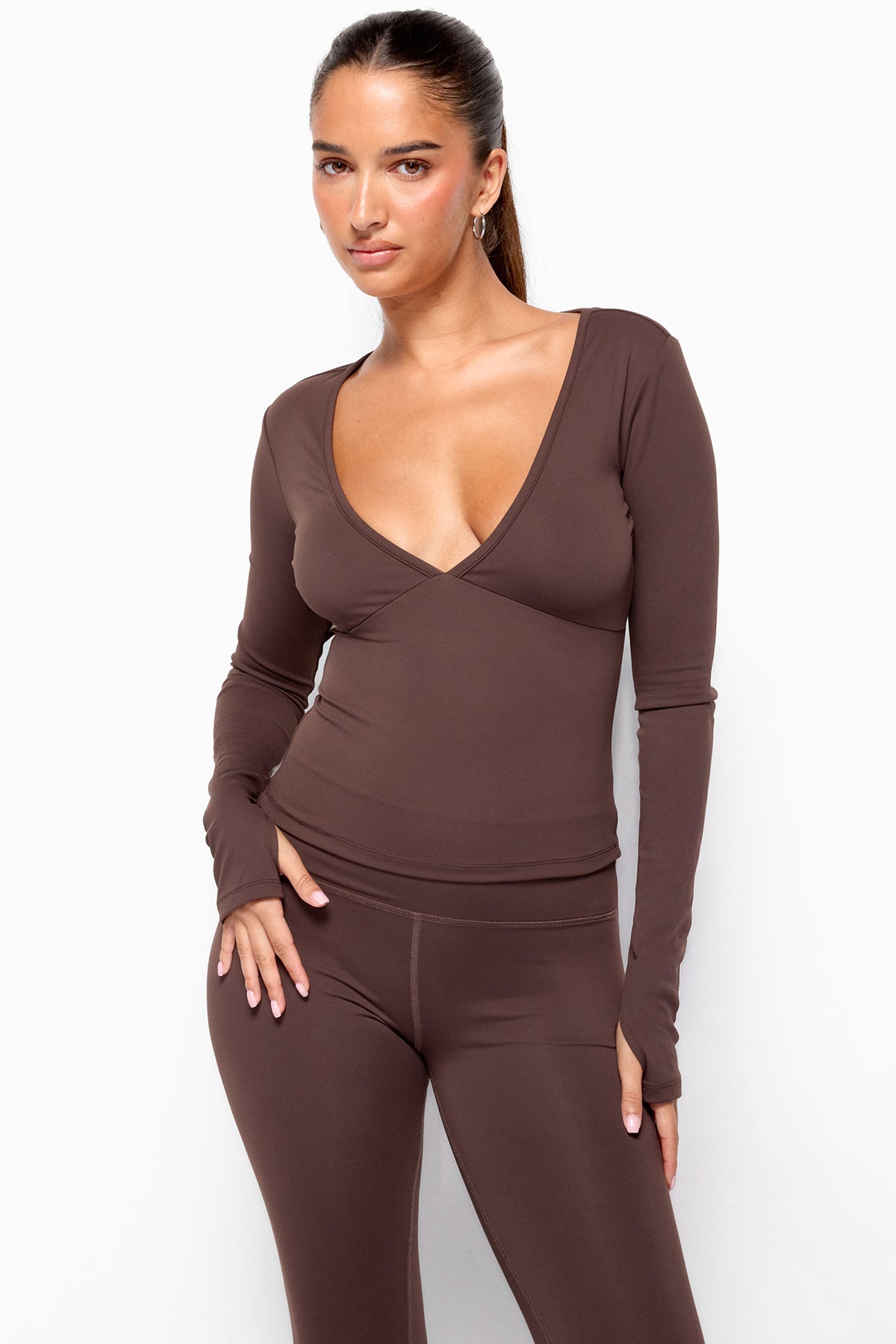 Seana Long Sleeve V Neck Top