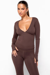 Seana Long Sleeve V Neck Top