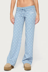 Dilly Polka Dot Waffle Trousers