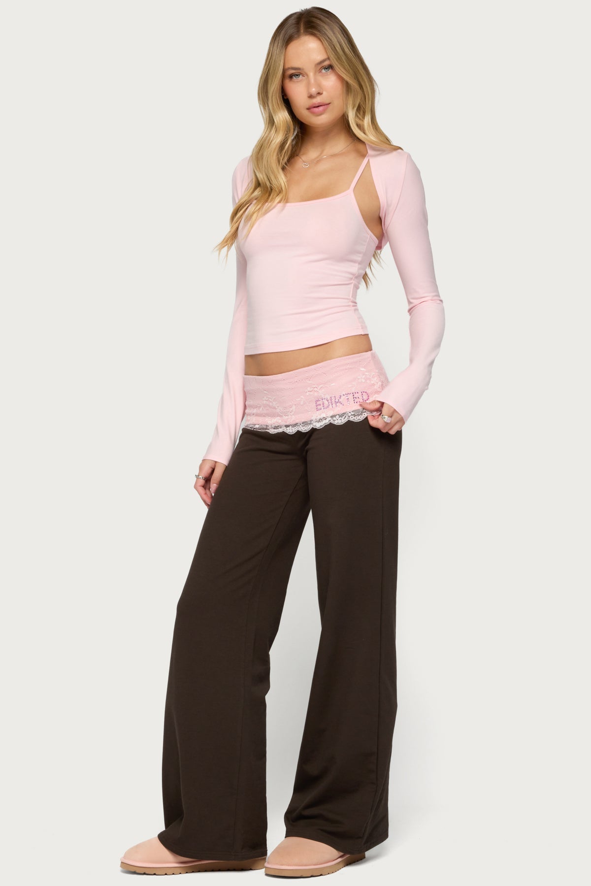 Chrissie Lacey Contrast Foldover Trousers