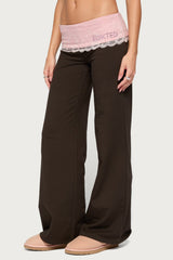 Chrissie Lacey Contrast Foldover Trousers
