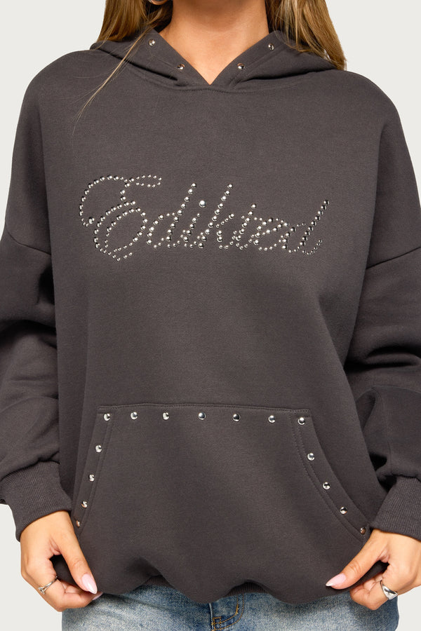 Edikted Rockstar Studded Hoodie view 2
